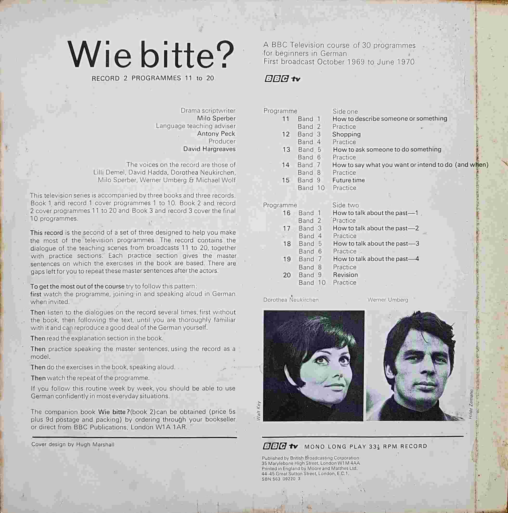 Picture of OP 135/136 Wie bitte? A beginner's course - 2 by artist Milo Sperber / Antony Peck from the BBC records and Tapes library
